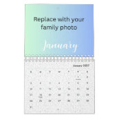 2025 Aangepaste Familie Foto Moderne Script Kalend Kalender (Jan 2027)
