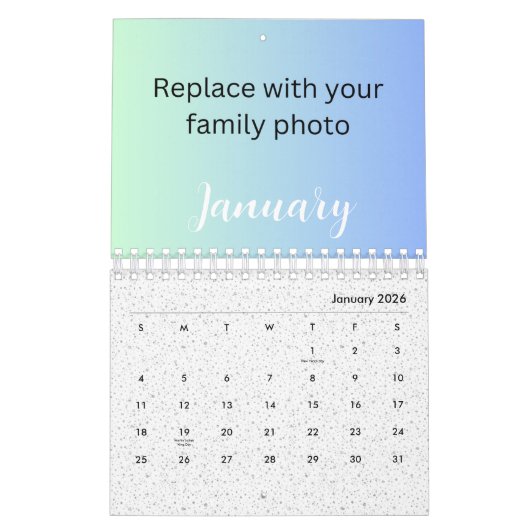 2025 Aangepaste Familie Foto Moderne Script Kalend Kalender (Jan 2026)