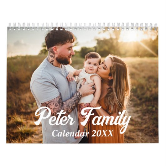 2025 Aangepaste foto Creëer Uw eigen familiekalend Kalender (Hoes)