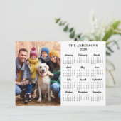 2025 Aangepaste Foto Eenvoudige Familie 12 Maand K Feestdagenkaart (Staand voorkant)