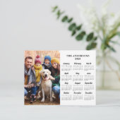 2025 Aangepaste Foto Eenvoudige Familie 12 Maand K Feestdagenkaart (Staand voorkant)