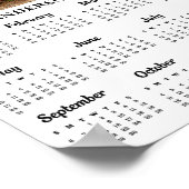 2025 Aangepaste foto Eenvoudige moderne 12 maanden Poster (Hoek)