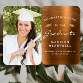 2025 Aangepaste Foto Koper Metallic Afstuderen Handwaaier