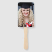 2025 Aangepaste Foto Magenta Metallic Afstuderen Handwaaier (Achterkant)