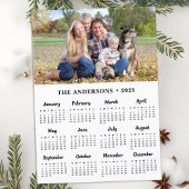 2025 Aangepaste foto Moderne familie 12 maanden ka Feestdagenkaart