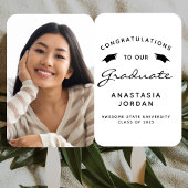 2025 Aangepaste Foto Wit Zwart Afstuderen Handwaaier