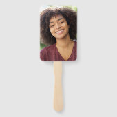 2025 Aangepaste Foto Zwart Goud Afstuderen Handwaaier (Achterkant)