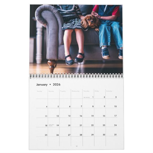 2025 Aangepaste fotokalender Uw jaar Uw herinnerin Kalender (Jan 2026)