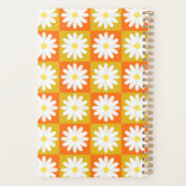 2025 Aangepaste Naam Retro Daisy Checkerboard Bloe Planner (Achterkant)
