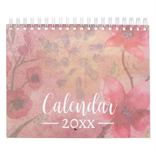 2025 Aangepaste Waterverf Bloemen Kalender (Hoes)