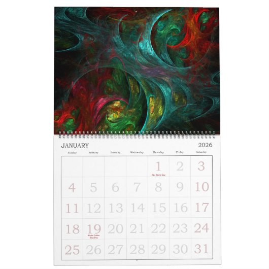 2025 Abstracte kunst Kalender (Jan 2026)