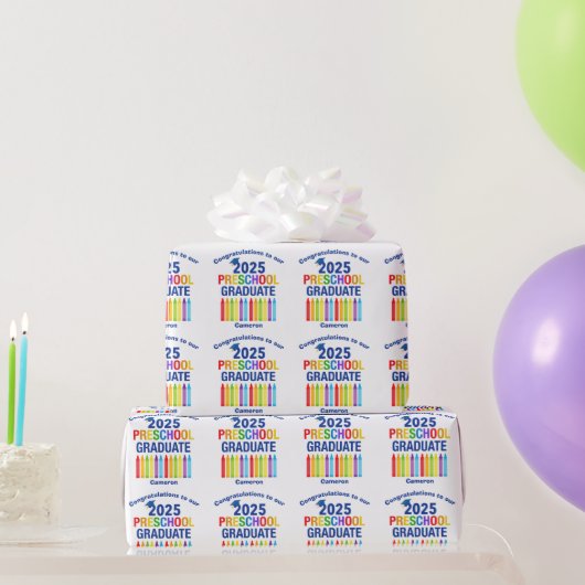 2025 Afstudeercadeau Cute Aangepaste Afgestudeerde Cadeaupapier (Feestgeschenken)
