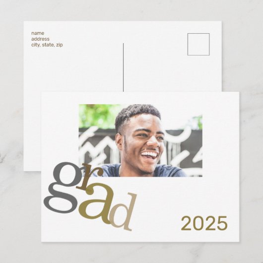 2025 Afstudeerder Foto Aankondiging Kaart (Voorkant / Achterkant)