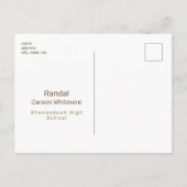 2025 Afstudeerder Foto Aankondiging Kaart (Achterkant)