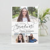 2025 Afstudeerder Multi Photo Graduation Party Kaart (Staand voorkant)