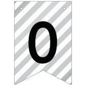 2025 Afstudeerder Party Modern Silver Afstuderen Vlaggetjes (Tweede vlag)