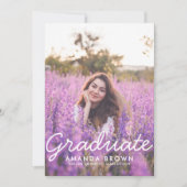 2025 Afstudeerfeest Bloemen Eenvoudig Elegant Kaart (Voorkant)