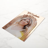 2025 Afstudeerfeest Photo Arch Roos Gold Folie In Folie Uitnodiging (Gedraaid)