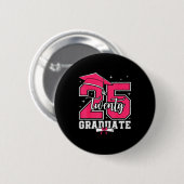 2025 afstudeerklas 2025 eindexamen middelbare scho ronde button 5,7 cm (Voorkant /achterkant)