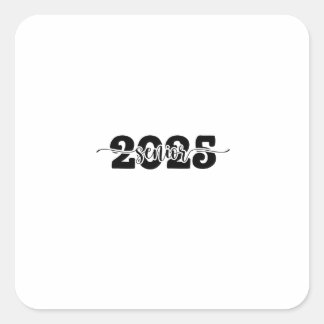 2025 Afstudeerklas van 2025 School Vierkante Sticker