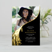 2025 Afstudeerlint Foto Afstudeerfeest Folie Uitnodiging (Staand Voorkant)