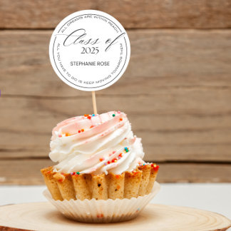 2025 Afstudeerstickers en bedankjes Ronde Sticker