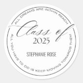 2025 Afstudeerstickers en bedankjes Ronde Sticker (Voorkant)