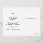 2025 Afstuderen 2 boogfoto's Afstudeerfeest Folie Uitnodiging Briefkaart (Achterkant)