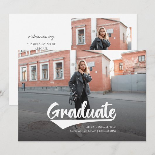 2025 Afstuderen 2 foto's Modern Afstudeerder Aanko (Voorkant / Achterkant)