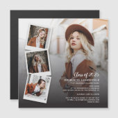 2025 Afstuderen Afstudeerder Foto's Open Huis Cust Magnetische Uitnodiging (Voorkant / Achterkant)