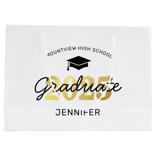 2025 Afstuderen Afstuderen cadeau Groot Cadeauzakje (Achterkant)