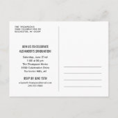 2025 Afstuderen Black Gold Graduation Party Foto Uitnodiging Briefkaart (Achterkant)