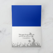 2025 Afstuderen Blauw en Zwart Schoolkleuren Kaart (Binnen)