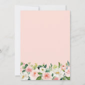 2025 Afstuderen Blush Roze Bloemen Meisje Afstuder Aankondiging (Achterkant)