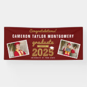 2025 Afstuderen Bold Sketch 2 Foto Afstudeerfeest Spandoek (Horizontaal)