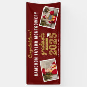 2025 Afstuderen Bold Sketch 2 Foto Afstudeerfeest Spandoek (Verticaal)