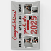 2025 Afstuderen Bold Sketch 4 Foto Afstudeerfeest Spandoek (Verticaal)