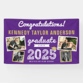 2025 Afstuderen Bold Sketch 4 Foto Afstudeerfeest Spandoek (Horizontaal)