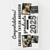 2025 Afstuderen Bold Sketch 4 Foto Afstudeerfeest Spandoek (Verticaal)