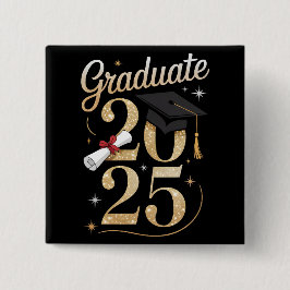 2025 Afstuderen cadeau idee Vierkante Button 5,1 Cm