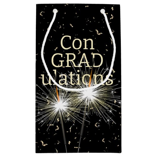 2025 Afstuderen Confetti en Sparkler Klein Cadeauzakje (Achterkant)