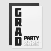 2025 Afstuderen feestuitnodiging! Magnetische Uitnodiging (Voorkant / Achterkant)