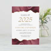 2025 Afstuderen Foto Bourgogne Agaat Kaart (Staand voorkant)