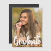 2025 Afstuderen foto Chic Modern Magnetische Kaart (Voorkant / Achterkant)
