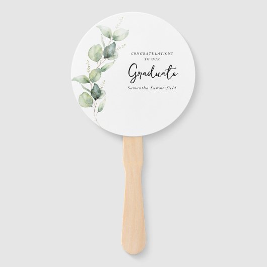 2025 Afstuderen Foto Eucalyptus Afstuderen Handwaaier (Voorkant)