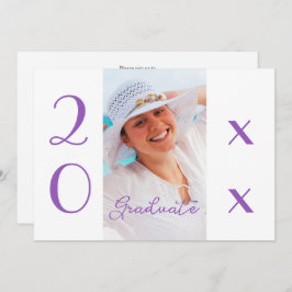 2025 Afstuderen Foto Modern Violet Script Kaart