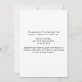 2025 Afstuderen foto White Flourish Script Overlay Aankondiging (Achterkant)