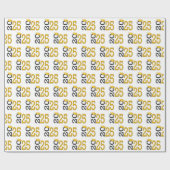 2025 Afstuderen Goud en Zwart Cadeaupapier (Vlak)