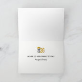 2025 Afstuderen Goud en Zwart Kaart (Binnen)