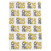 2025 Afstuderen Goud en Zwart Medium Cadeauzakje (Voorkant)